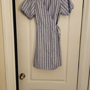 Old Navy Blue and White Striped Dress
